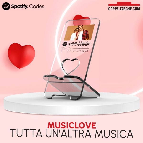 Targa Personalizzata con Foto e Codice Spotify