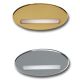Badge portanome ovale in alluminio mm 70x37 