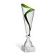 Coppa Cono Argento Interno Verde Altezza 24 cm