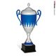 Coppa Blu argento con manici coperchio e puntale 40h