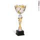 Coppa con spirale e tazza traforata oro h42