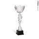 Coppa con spirale e tazza traforata argento h39