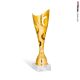  Coppa cono oro con lune traforate h30
