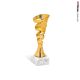 Coppa podio traforata oro con resina opzionale Altezza: 18.5 cm