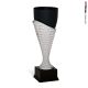  Coppa design nera argento metallo resina 54h