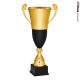 Coppa prestigiosa con manici nera e oro h68