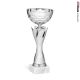 Coppa argento tazza mezza sfera in metallo h29