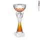 Coppa bronzo tazza mezza sfera in metallo h25