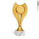 Trofeo cobra con resina opzionale oro h20