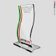 Trofeo in plexiglass Flag3 bandiera tricolore lati ondulati 170