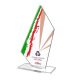 Trofeo in plexiglass Flag8 a forma di vela stilizzata con tricolore 155