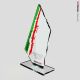 Trofeo in plexiglass Flag8 a forma di vela stilizzata con tricolore 195