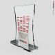 Trofeo in plexiglass Steel2 rettangolare lati slim con targa in metallo 250