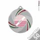  Medaglia argento in metallo con tricolore 50 mm personalizzabile