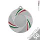  Medaglia argento in metallo con tricolore 50 mm personalizzabile
