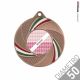  Medaglia bronzo in metallo con tricolore 50 mm personalizzabile
