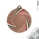  Medaglia bronzo in metallo con tricolore 50 mm personalizzabile