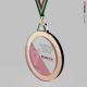 Medaglia in plexiglass personalizzata con specchio bronzo diametro 70 mm