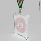 Medaglia in plexiglas quadrilatero con lati slim 50 mm
