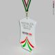 Medaglia plexiglass scudetto con tricolore 70 mm