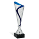 Coppa Cono Argento Interno Blu Altezza 28.5 cm
