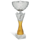 Coppa Petalo Sfumato Oro e Argento Altezza 30 cm