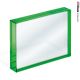 Targa block in vetro bordo verde alto spessore - cm 10x8h