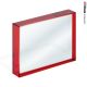 Targa block in vetro bordo rosso alto spessore - cm 10x8h