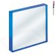Cristallo quadrato block in vetro bordo blu alto spessore - cm 12x12