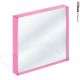 Cristallo quadrato block in vetro bordo rosa alto spessore - cm 12x12