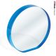 Cristallo circolare block alto spessore bordo blu - cm 12 Ø