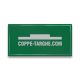 Targhetta personalizzata con incisione laser in alluminio anodizzato verde 80x40 mm
