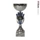 Coppa argento con inserti blu mezza tazza h23