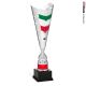 Coppa metal a fascie tricolore argento h52