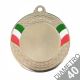  Medaglia argento mm 40 con tricolore smaltata
