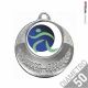 Medaglia argento diametro mm 50 economica personalizzata in metallo