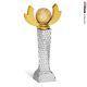 Trofeo Tennis Twister  argento con pallina oro h29