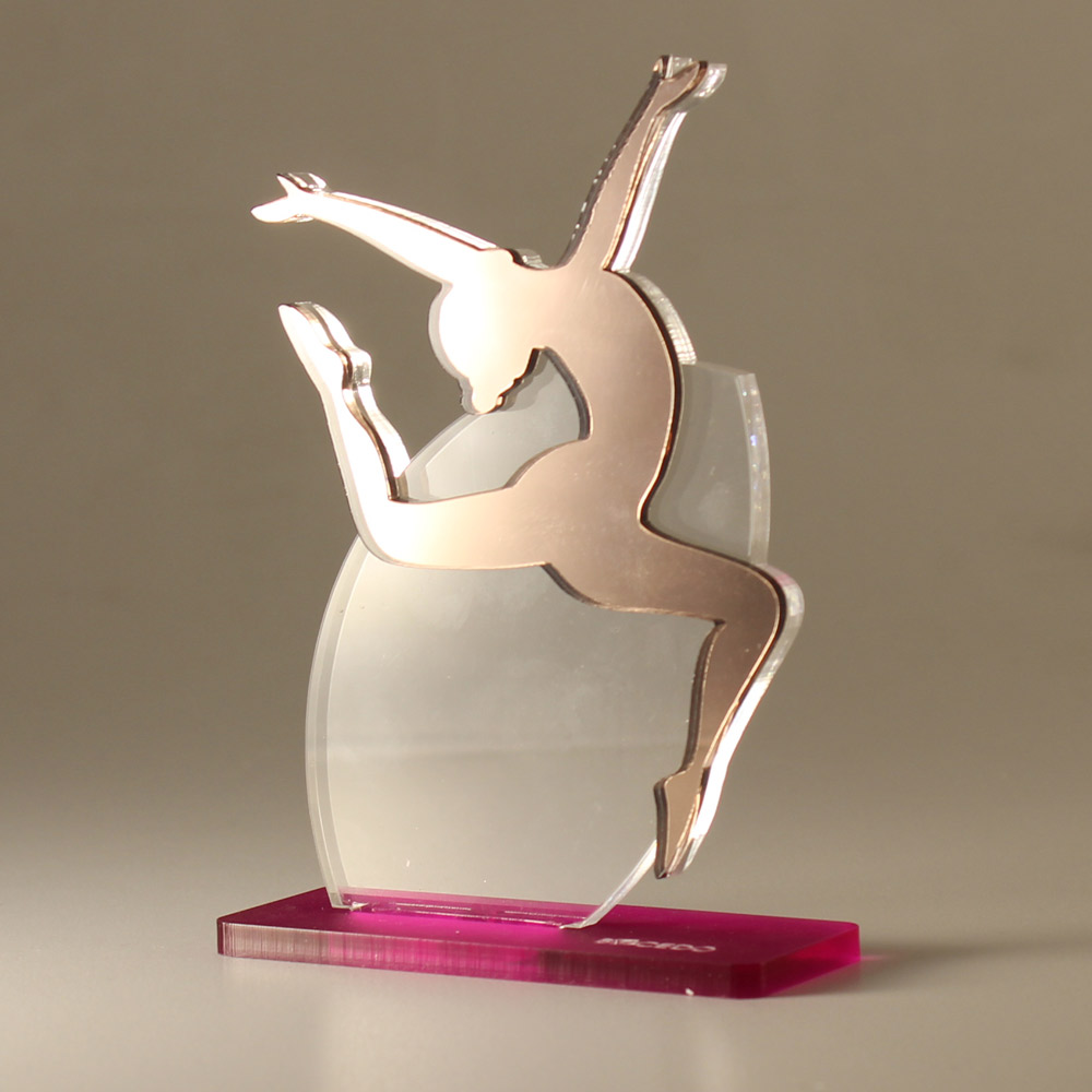 Trofeo ginnastica artistica con plex a specchio